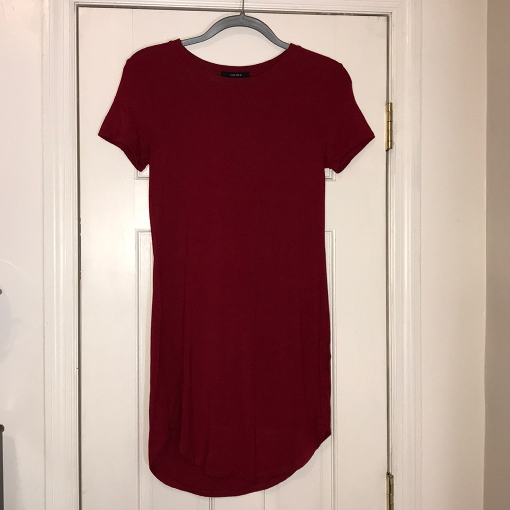 Red t-shirt dress